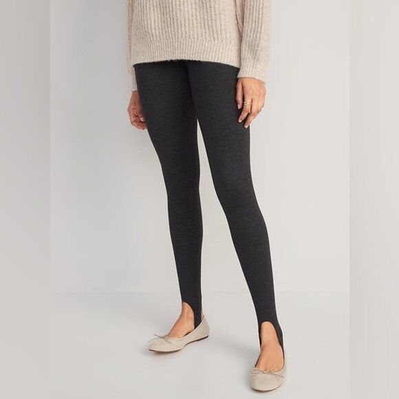 OLD NAVY Active Stirrup Leggings High Waist Heathered Performanc CozeCore Sz MP - Picture 3 of 13